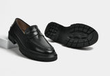 Men Penny Loafers in Black | StrideGrip