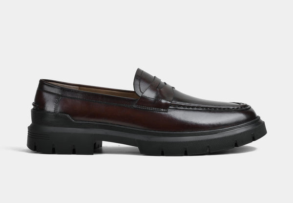 Men Penny Loafers in Brown | StrideGrip