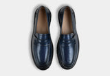 Men Penny Loafers in Blue | StrideGrip