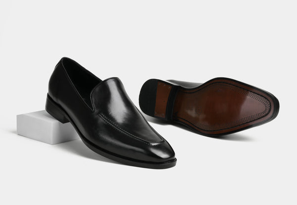 DAMIEN | BLACK MEN LEATHER LOAFERS