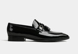 DORIAN | MEN PATENT BLACK TASSEL LOAFERS