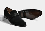 Ellis | Men Black Embellished Slip-ons