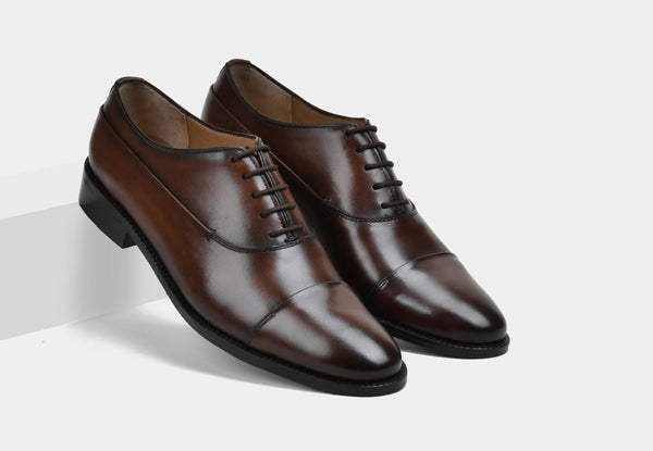 ROSSO | MEN BROWN CAP TOE LACEUP