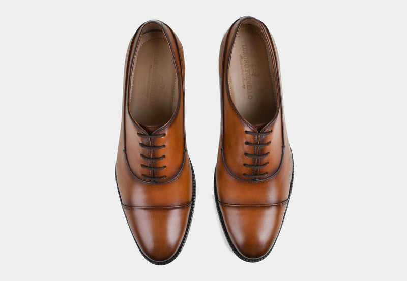 ROSSO | MEN TAN CAP TOE LACEUP