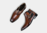 MARCUS | MEN BUCKLE BOOTS IN MID-BROWN