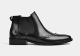 HUGO | MEN BLACK BROGUE CHELSEA BOOT - (SALE)