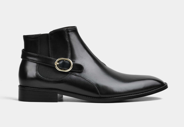 MARCUS | MEN BUCKLE BOOTS IN BLACK