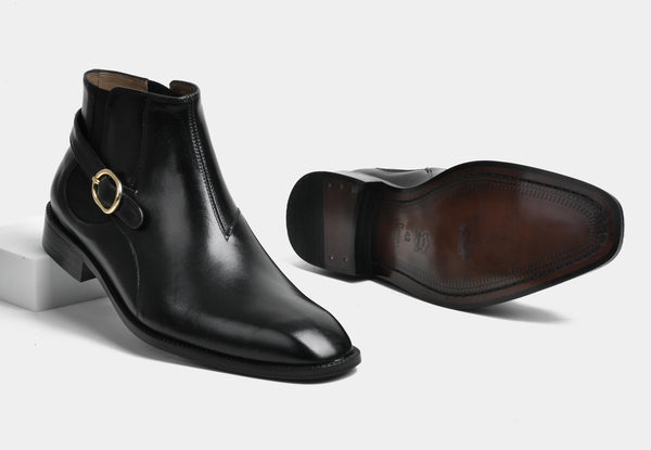 MARCUS | MEN BUCKLE BOOTS IN BLACK