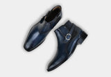 MARCUS | MEN BUCKLE BOOTS IN BLUE