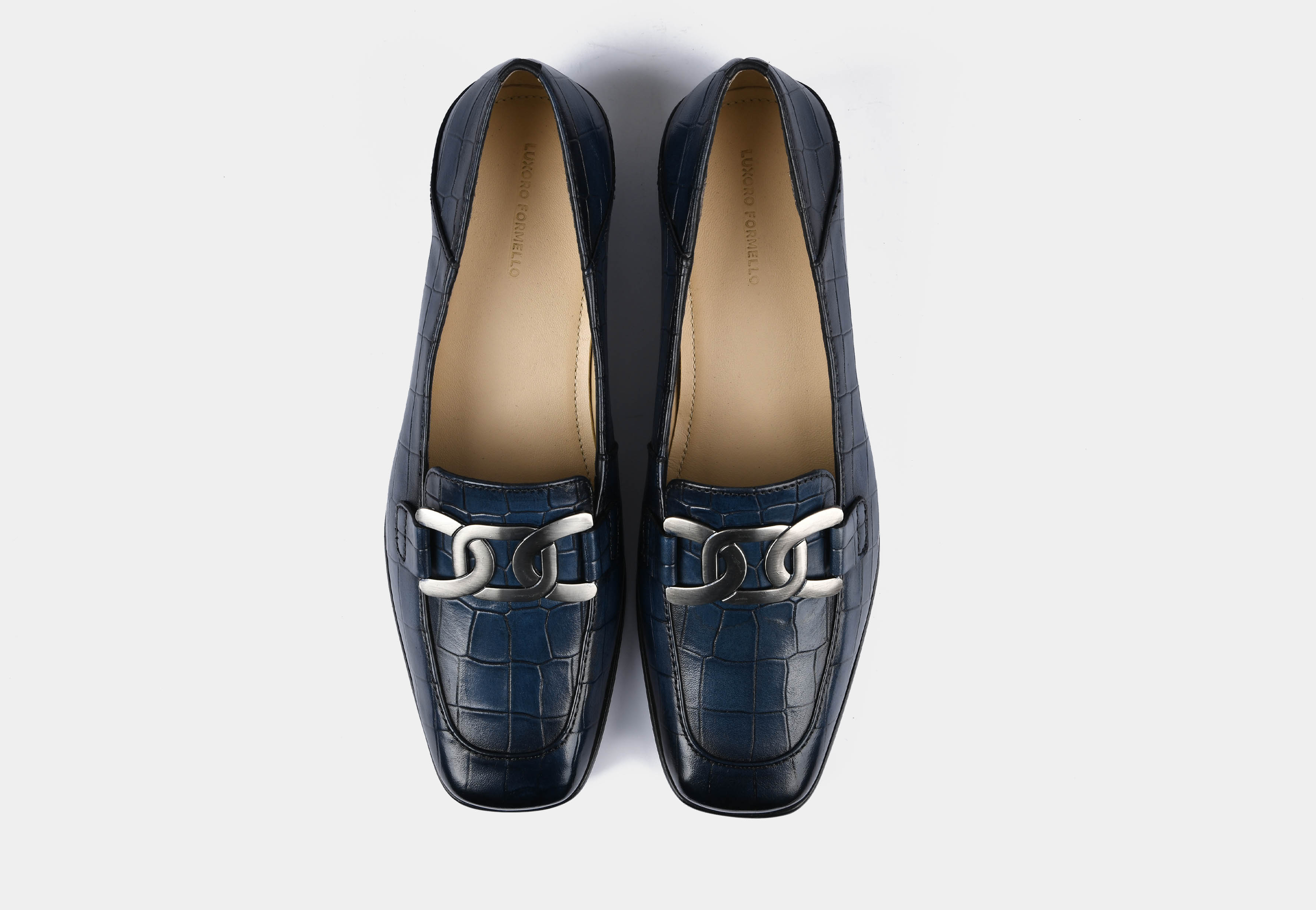 FLOREN BLUE CROC WOMEN LOAFERS