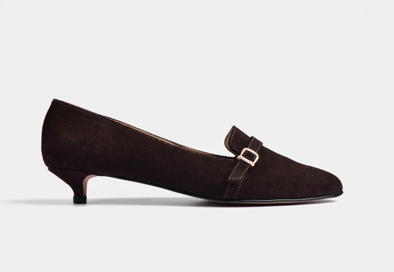 ADELIN SUEDE LEATHER PUMPS IN BROWN