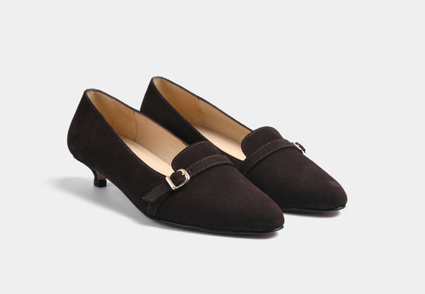 ADELIN SUEDE LEATHER PUMPS IN BROWN