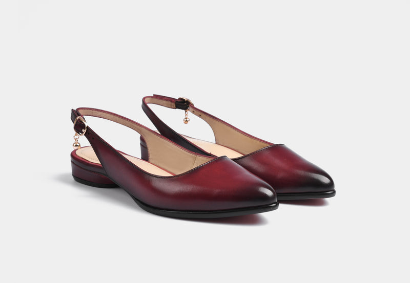 RENICIA SLINGBACK IN WINE PATINA