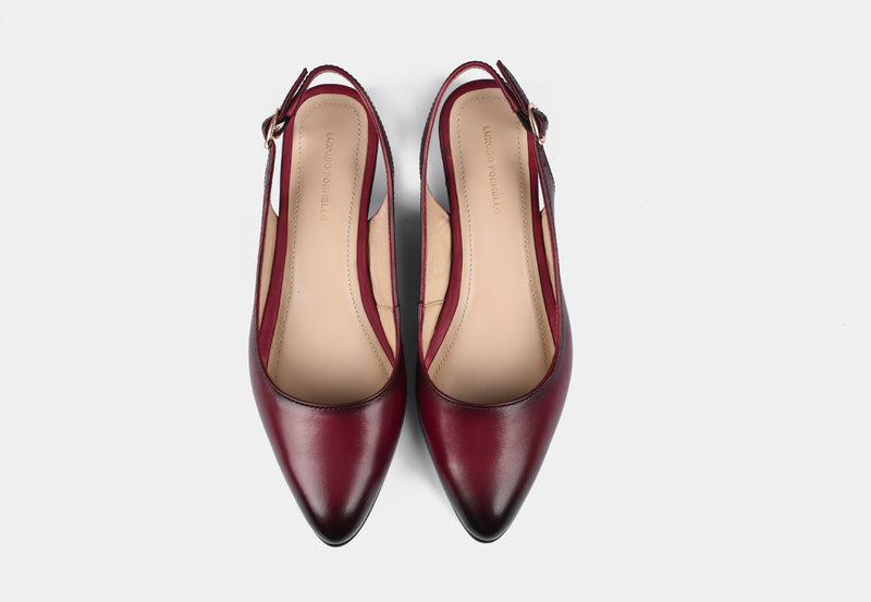 RENICIA SLINGBACK IN WINE PATINA