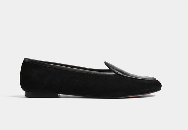 ERICA LEATHER LOAFERS IN BLACK