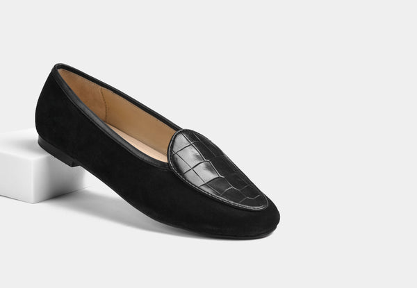 ERICA LEATHER LOAFERS IN BLACK