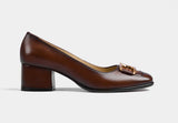 VALENCIA PUMPS IN BROWN LEATHER