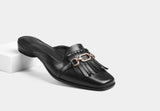 CAROLINE BLACK WOMEN MULES