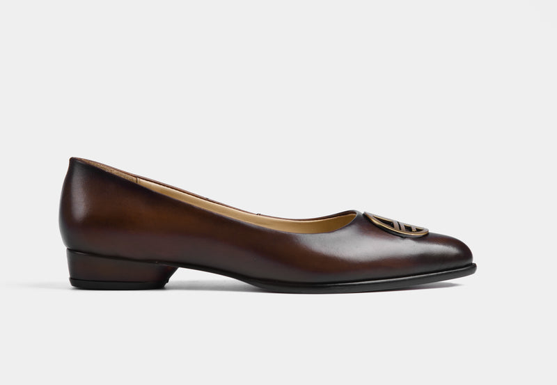 MIRELLA WOMEN LOAFERS IN BROWN LEATHER