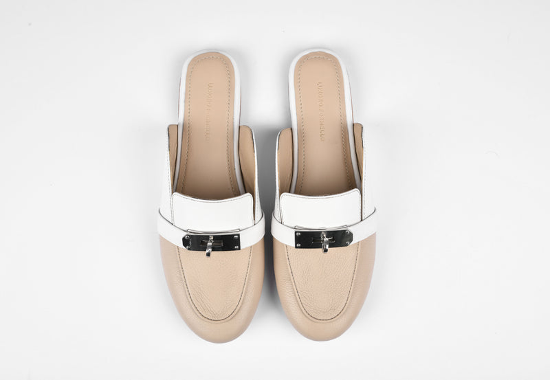 Alessi White Beige women Mules