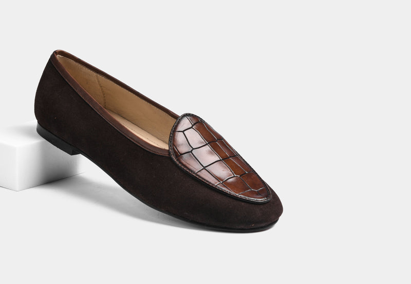 ERICA LEATHER LOAFERS IN BROWN
