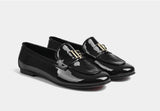 LUCIO BLACK PATENT WOMEN LOAFERS