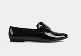 CLARISA BLACK PATENT LEATHER WOMEN LOAFERS