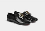 CLARISA BLACK PATENT LEATHER WOMEN LOAFERS