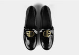 CLARISA BLACK PATENT LEATHER WOMEN LOAFERS