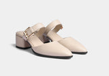 Chiara Beige leather women pumps