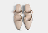 Chiara Beige leather women pumps