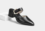 CHIARA BLACK LEATHER WOMEN PUMPS