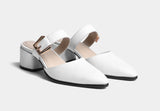 CHIARA WHITE LEATHER WOMEN PUMPS