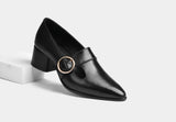 LEONIE BLACK WOMEN LEATHER PUMPS