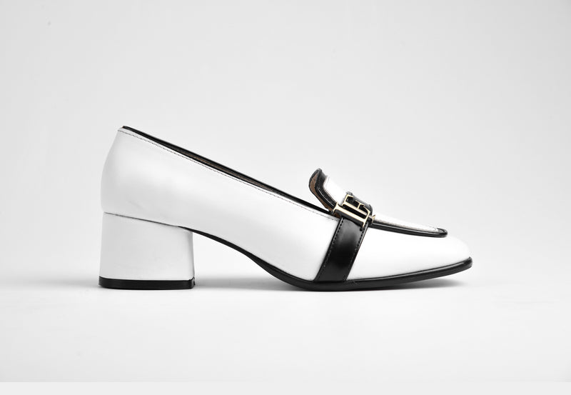 Ophelian Duotone Black white women pumps