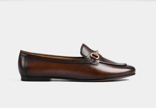 Lucio Brown Leather women loafers