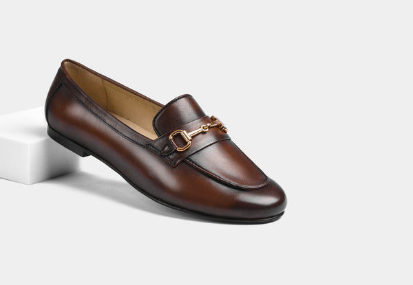 Lucio Brown Leather women loafers