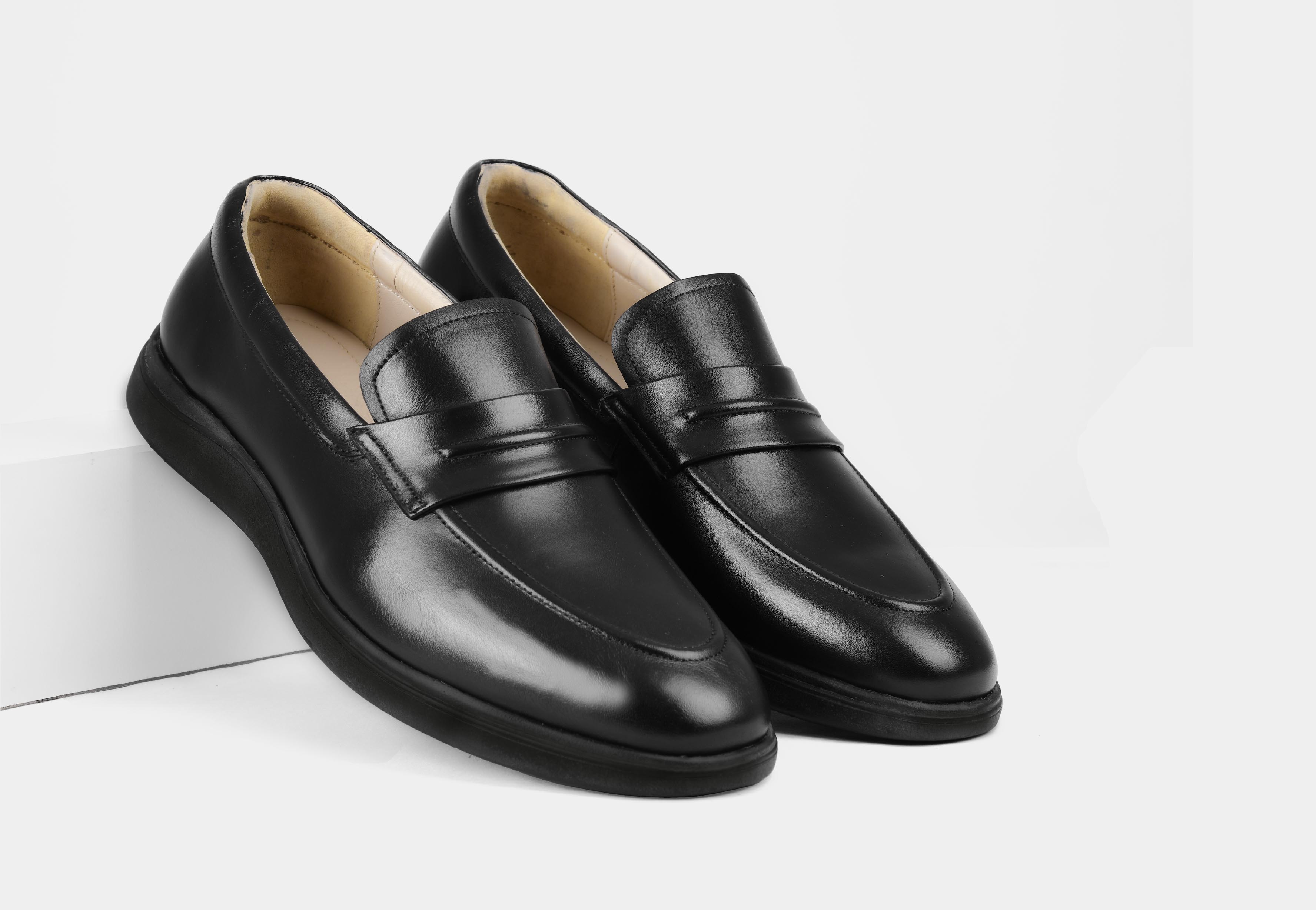 Black Penny Slip-ons | Aero-Flex