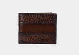 Brown Croc Accent | leather wallet