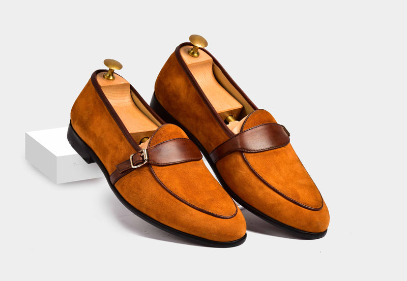 ARNO | Tan Suede with Buckle Strap
