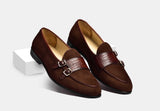 ARNO | Brown Suede With Double Monk Strap