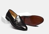ARNO | Black Patina with Double Monk Strap