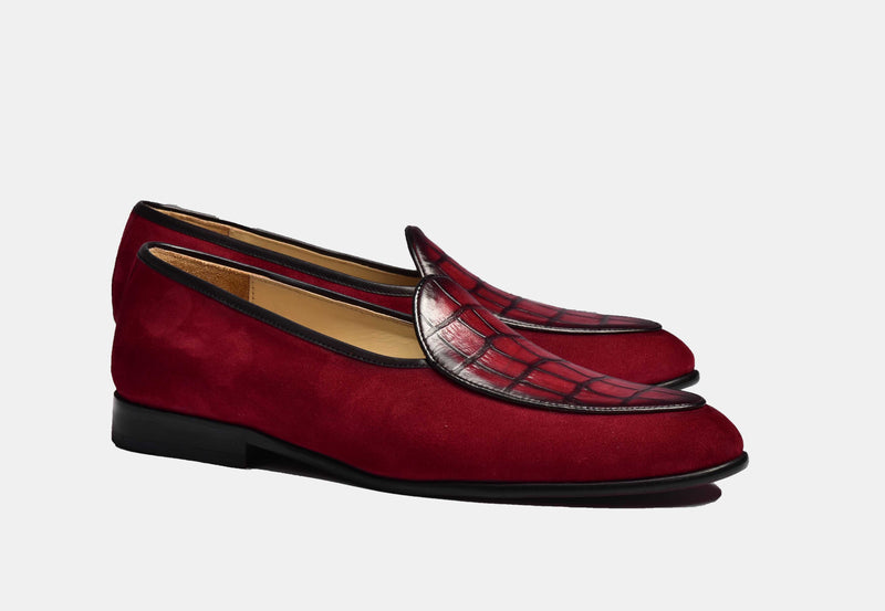ARNO | Scarlet Suede With Precious Leathers