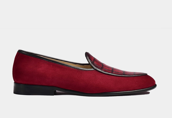 ARNO | Scarlet Suede With Precious Leathers