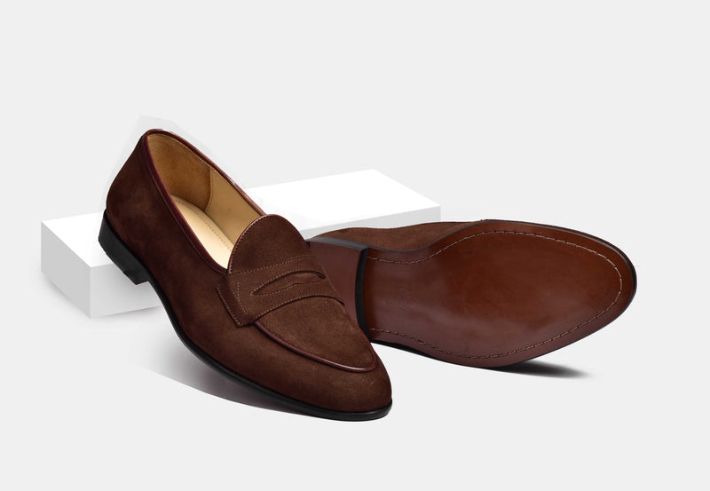 ARNO | Brown Suede With Grand Penny