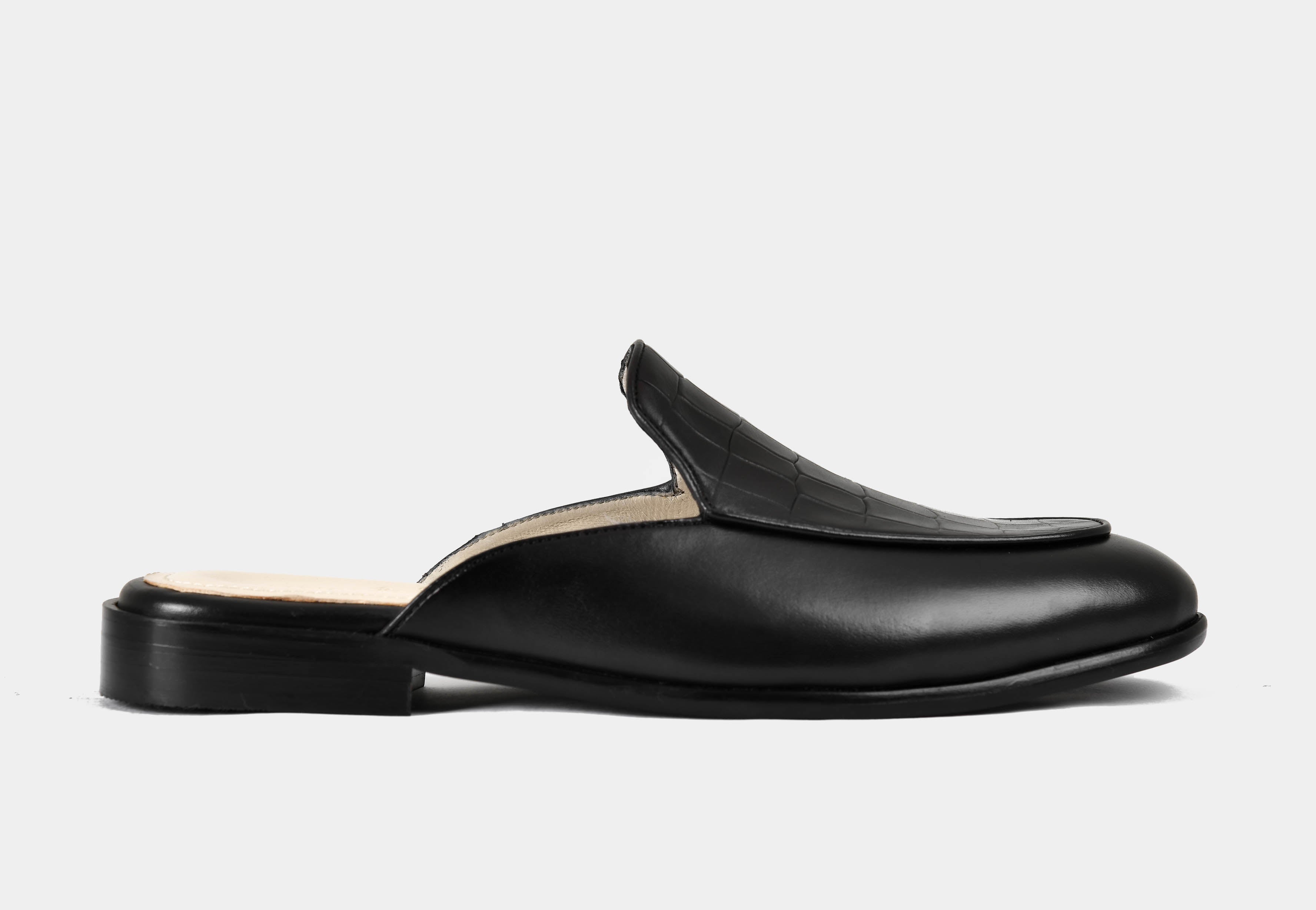 Mule | Black Croc