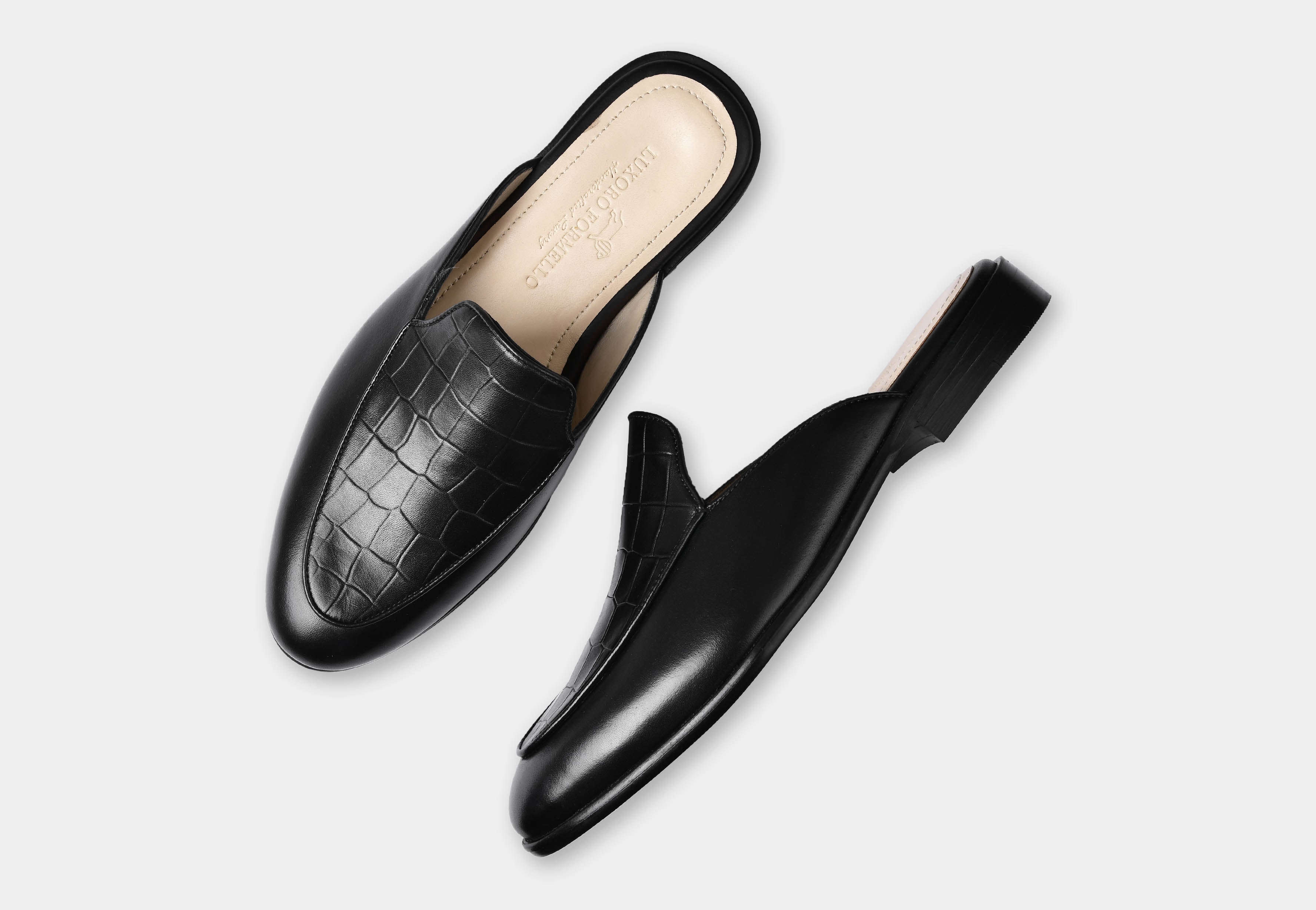 Mule | Black Croc