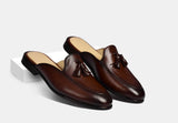 Arno | Brown Formal Mules With Tassel